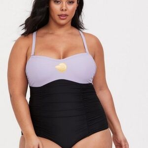 Torrid Sz 5 Disney The Little Mermaid Ursula Wireless One-Piece Swimsuit